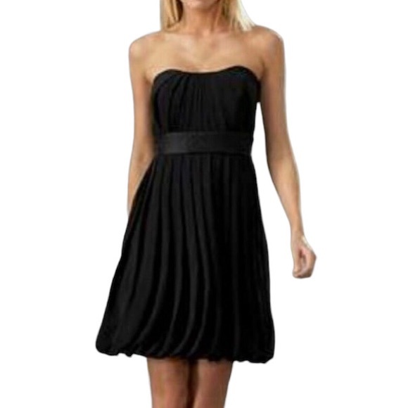 WHITE HOUSE BLACK MARKET STRAPLESS PLEATED BUBBLE HEM DRESS FORMAL DRESS - Picture 16 of 16
